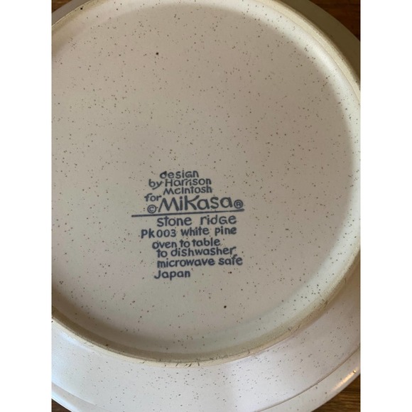 Discontinued Mikasa Stone Ridge White Pine 10” Serving Bowl - Picture 5 of 6